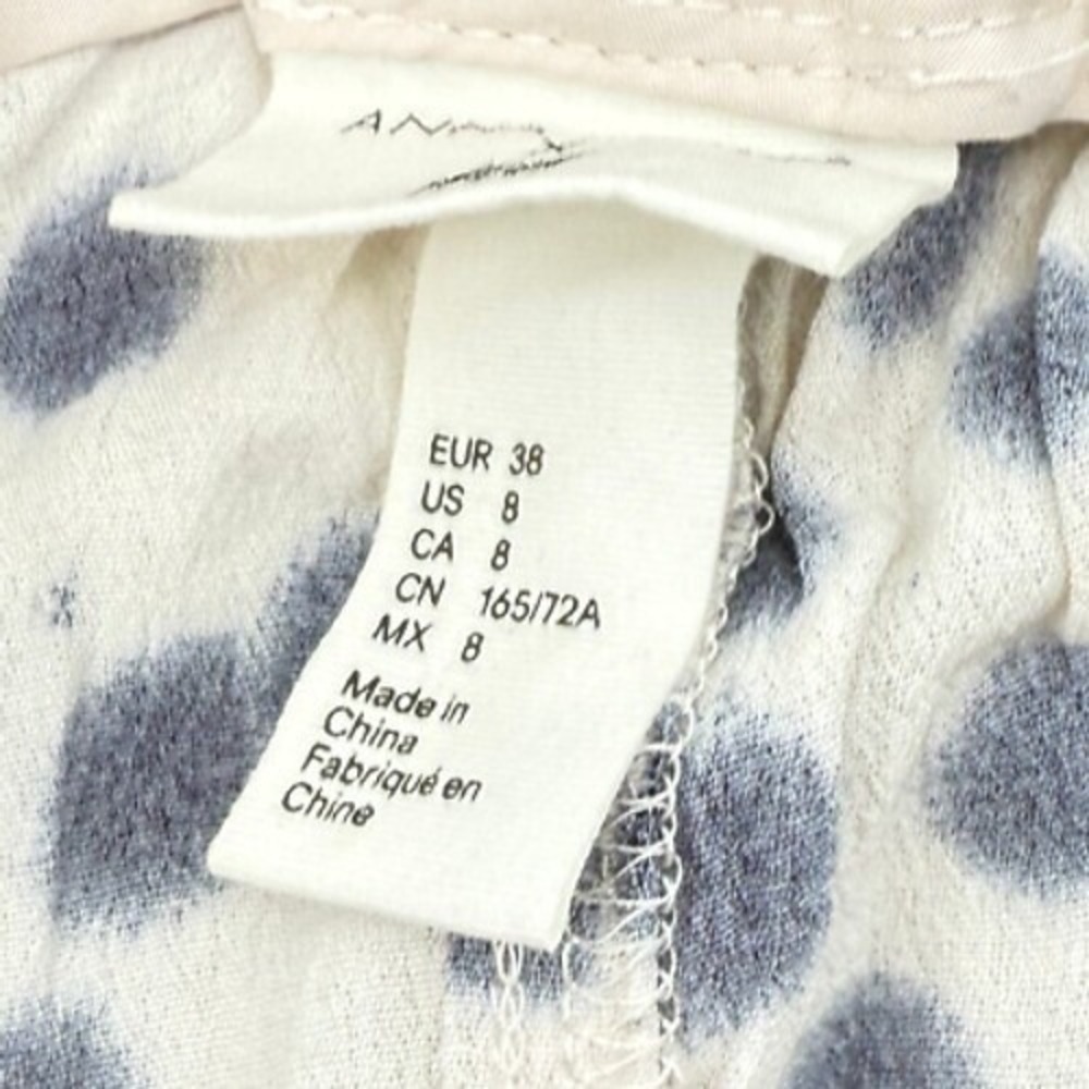 H&M Anna Glover Polka Dot Shorts High Waist Casual Summer Size 8 Chic Summer Fun - Picture 7 of 10